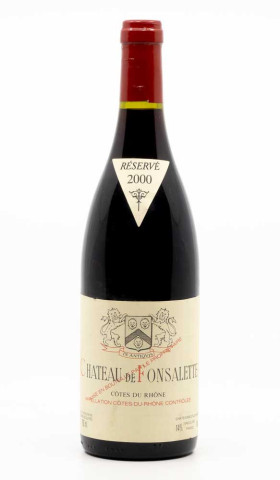 CHATEAU DE FONSALETTE - Côtes du Rhône 2000 rouge, vin  de côtes du rhône