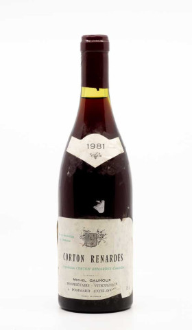 GAUNOUX MICHEL - Corton Grand Cru Renardes 1981 red, wine grand cru from corton