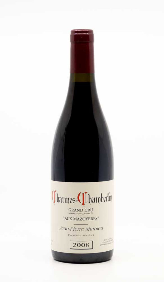 ROUMIER CHRISTOPHE - MATHIEU JEAN PIERRE - Charmes Chambertin Aux Mazoyères Grand Cu 2008 rouge, vin grand cru de