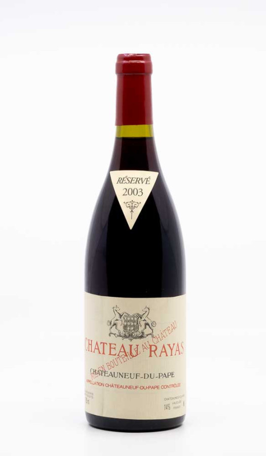 CHÂTEAU RAYAS - Châteauneuf du Pape 2003 rouge, vin  de châteauneuf du pape