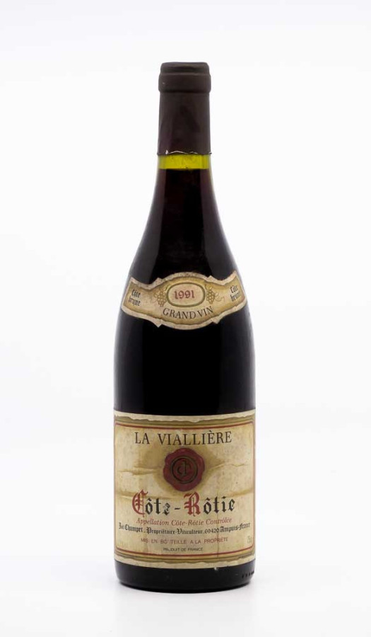 CHAMPET - Côte Rôtie La Viallière 1991 rouge, vin  de côte rôtie