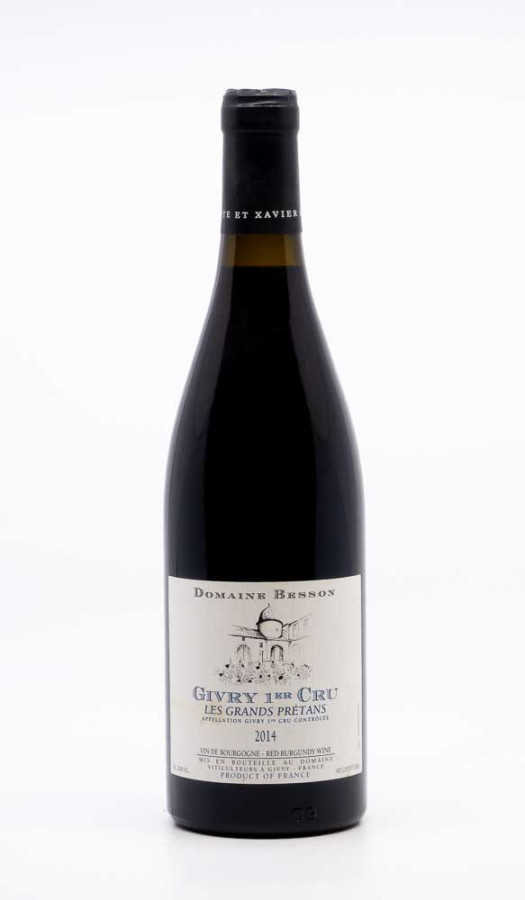 BESSON - Givry 1er Cru les Grands Prétans 2014 rouge, vin 1er cru de givry 1er cru