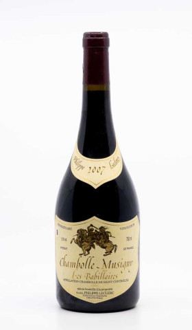 LECLERC PHILIPPE - Chambolle Musigny les Babillaires 2007 rouge, vin village de chambolle musigny