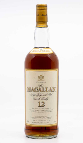 MACALLAN - Whisky Single Highland Malt Scotch Whisky 12 Years Old 1980-1990 , vin  de whisky