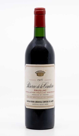 CHÂTEAU PICHON LONGUEVILLE COMTESSE DE LALANDE - Pauillac Réserve de la Comtesse 1985 rouge, vin  de pauillac