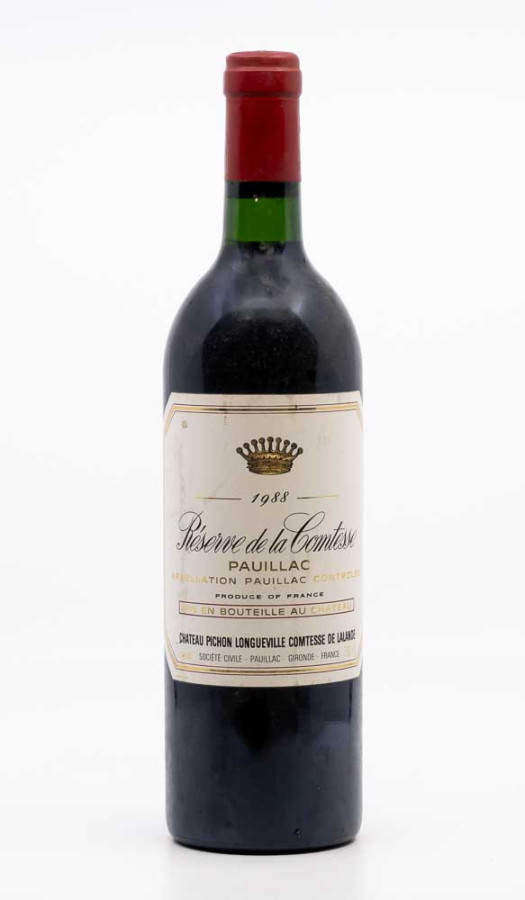 CHÂTEAU PICHON LONGUEVILLE COMTESSE DE LALANDE - Pauillac Réserve de la Comtesse 1988 rouge, vin  de pauillac