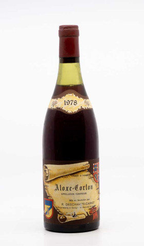 DESCHAMPS CORNET - Aloxe Corton 1978 rouge, vin village de aloxe corton