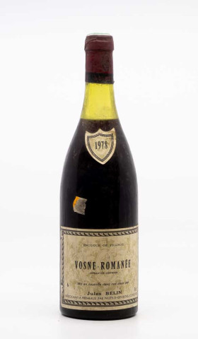 BELIN JULES - Vosne Romanée 1978 red, wine village from vosne romanée