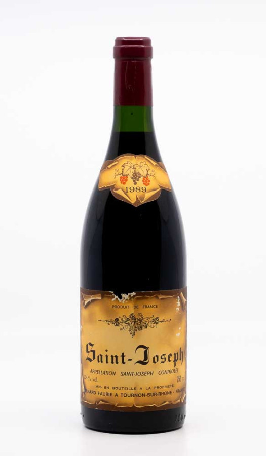 FAURIE BERNARD - Saint Joseph 1989 rouge, vin  de saint joseph