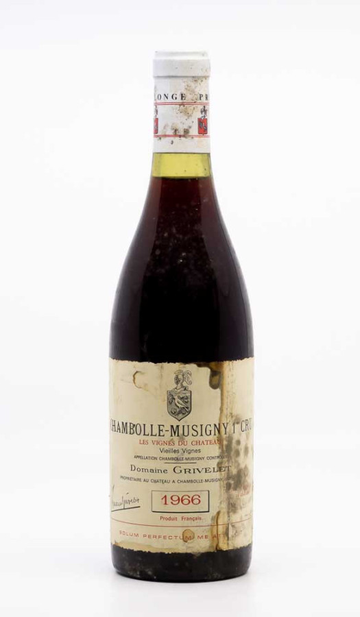 GRIVELET - Chambolle Musigny 1er Cru les Vignes du Château 1966 rouge, vin 1er cru de chambolle musigny 1er cru