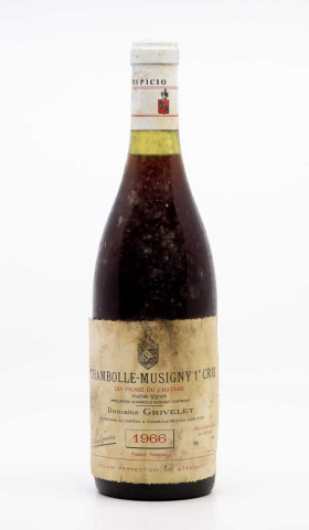 GRIVELET - Chambolle Musigny 1er Cru les Vignes du Château 1966 rouge, vin 1er cru de chambolle musigny 1er cru