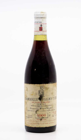 GRIVELET - Chambolle Musigny 1er Cru les Vignes du Château 1966 rouge, vin 1er cru de chambolle musigny 1er cru