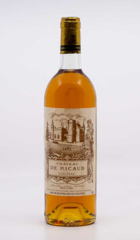 CHÂTEAU DE RICAUD - Loupiac 1981 blanc, vin  de loupiac