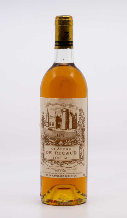 CHÂTEAU DE RICAUD - Loupiac 1981 blanc, vin  de loupiac