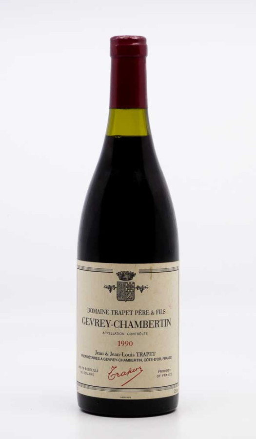 TRAPET JEAN LOUIS - Gevrey Chambertin 1990 rouge, vin village de gevrey chambertin
