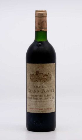 CHÂTEAU GRAND PONTET - Saint Emilion 1990 rouge, vin  de saint emilion