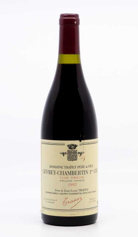 TRAPET JEAN LOUIS - Gevrey Chambertin 1er Cru Clos Prieur 1992 rouge, vin 1er cru de gevrey chambertin 1er cru