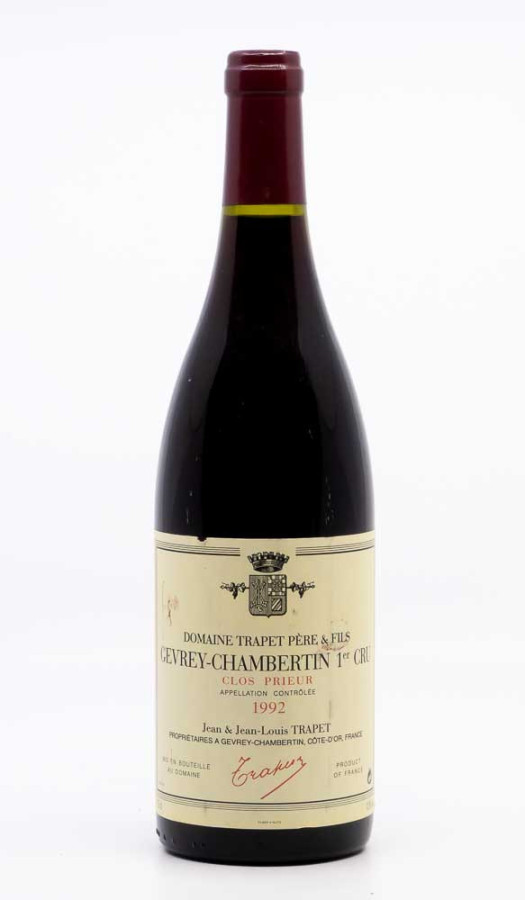TRAPET JEAN LOUIS - Gevrey Chambertin 1er Cru Clos Prieur 1992 rouge, vin 1er cru de gevrey chambertin 1er cru