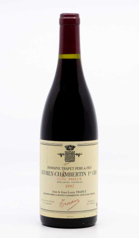 TRAPET JEAN LOUIS - Gevrey Chambertin 1er Cru Clos Prieur 1992 rouge, vin 1er cru de gevrey chambertin 1er cru