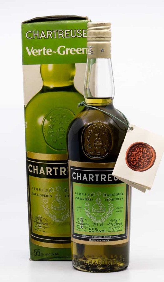 PERES CHARTREUX - Chartreuse Voiron Verte 1976-1989 , vin  de chartreuse