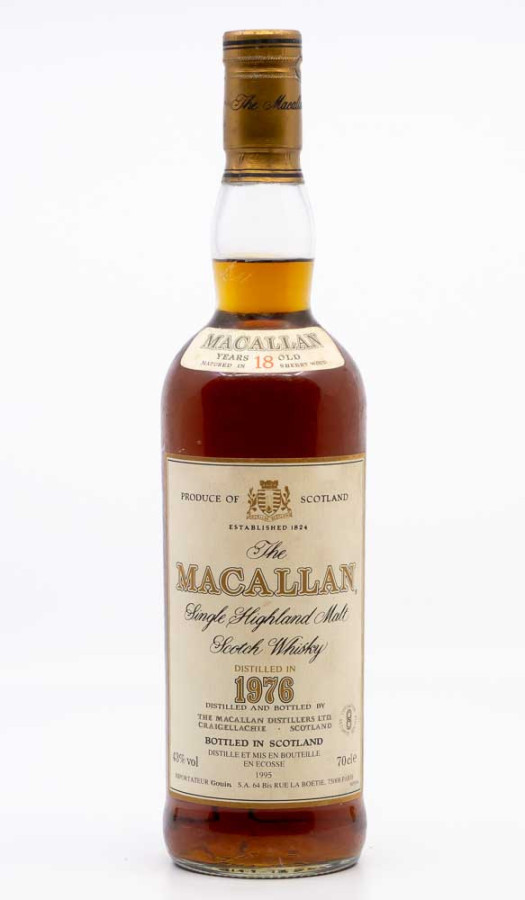 MACALLAN - Whisky "18 Year Old Sherry Oak Single Malt Scotch Whisky" 1976 , vin  de whisky
