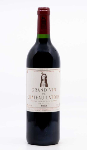 CHÂTEAU LATOUR - Pauillac 1992 rouge, vin  de pauillac