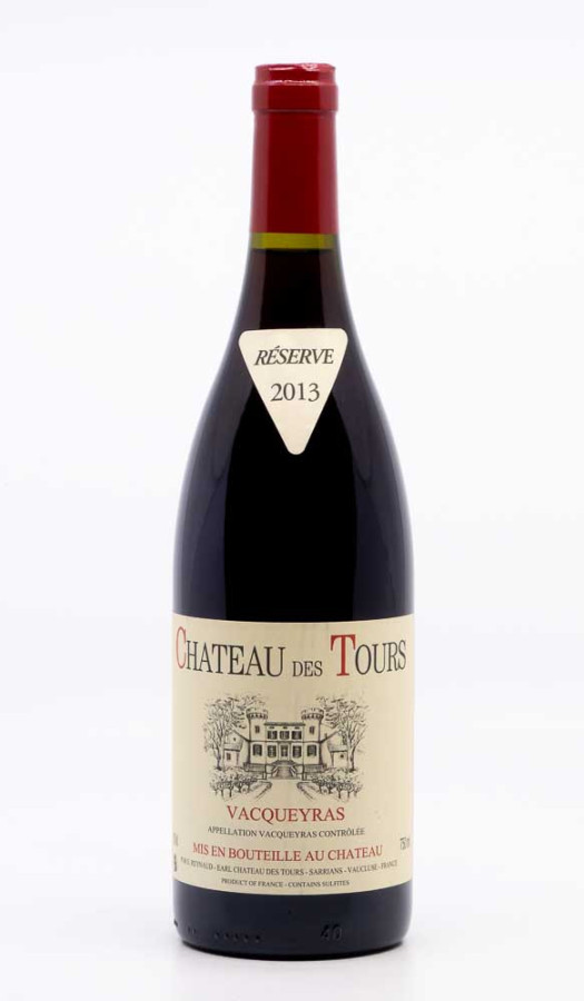 CHÂTEAU DES TOURS - Vacqueyras 2013 rouge, vin  de vacqueyras