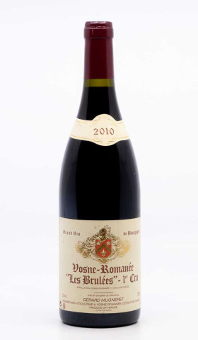 MUGNERET GERARD - Vosne Romanée 1er Cru les Brûlées 2010 red, wine 1er cru from vosne romanée 1er cru