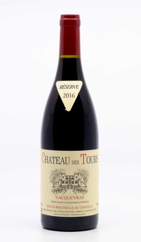 CHÂTEAU DES TOURS - Vacqueyras 2016 rouge, vin  de vacqueyras