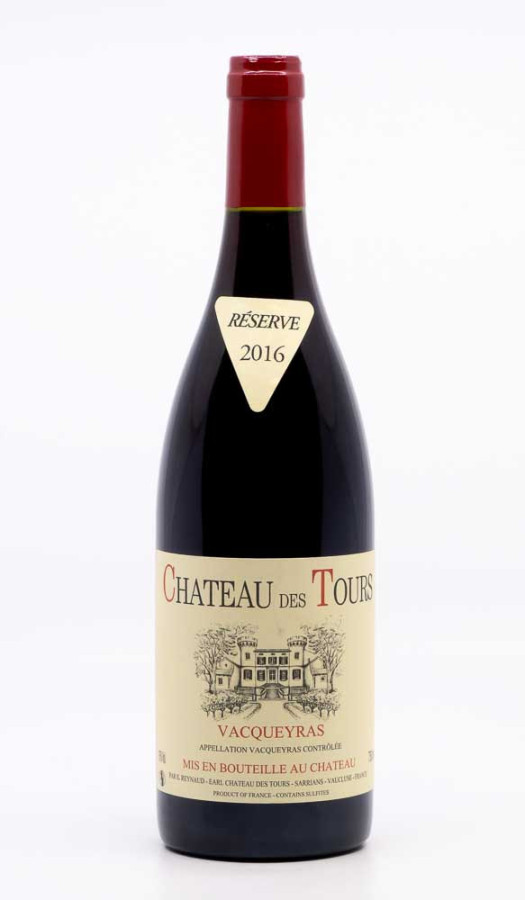 CHÂTEAU DES TOURS - Vacqueyras 2016 rouge, vin  de vacqueyras