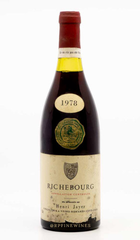 JAYER HENRI - Richebourg Grand Cru 1978 red, wine grand cru from richebourg