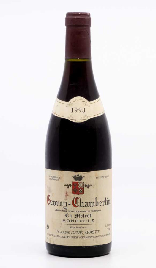 MORTET DENIS - Gevrey Chambertin en Motrot 1993 rouge, vin village de gevrey chambertin