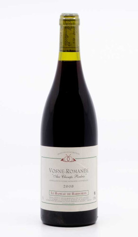 COSSARD FREDERIC - HAMEAU DE BARBERON - Vosne Romanée les Champs Perdrix 2008 , vin village de vosne romanée