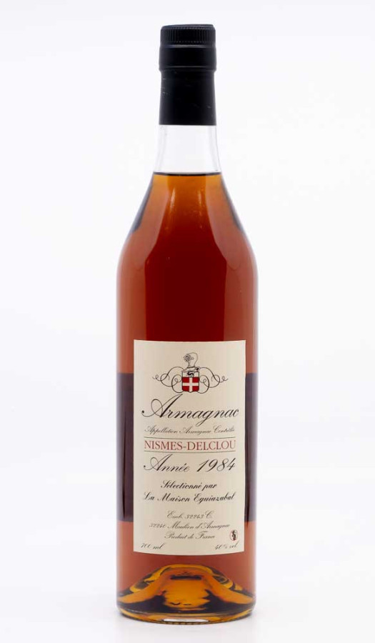 NISMES DELCLOU - Armagnac 1984 , vin  de armagnac
