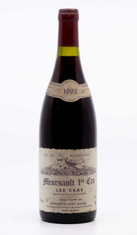 CHOUET CLIVET DANIEL - Meursault 1er Cru les Cras 1993 rouge, vin 1er cru de meursault 1er cru