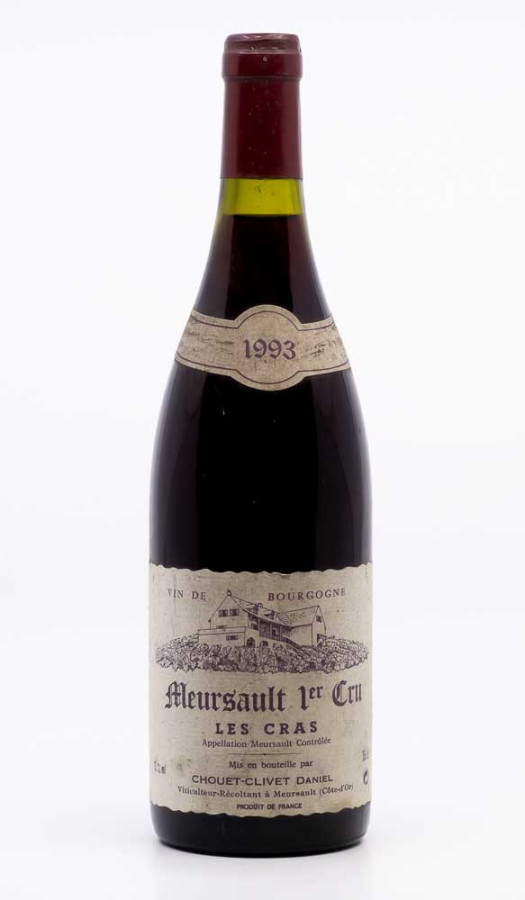 CHOUET CLIVET DANIEL - Meursault 1er Cru les Cras 1993 rouge, vin 1er cru de meursault 1er cru