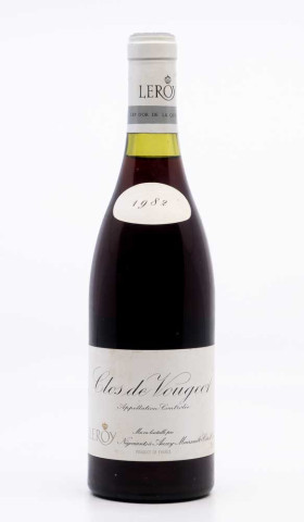 LEROY SA - Clos Vougeot Grand Cru 1982 rouge, vin grand cru de clos vougeot