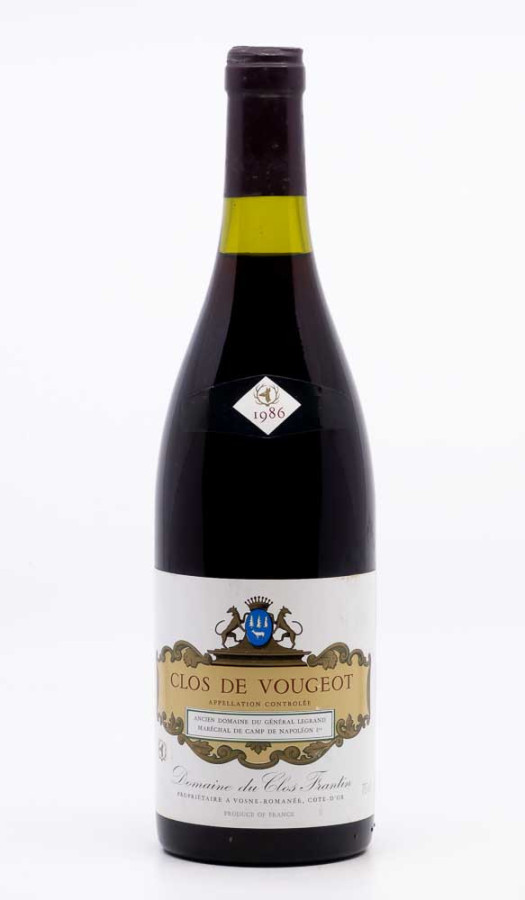 BICHOT ALBERT - Clos Vougeot Grand Cru 1986 rouge, vin grand cru de clos vougeot