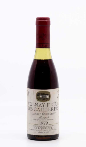 LA POUSSE D'OR - POTEL GERARD - Volnay 1er Cru Caillerets Clos des 60 Ouvrées 1979 Demi Bouteille rouge, vin 1er cru de