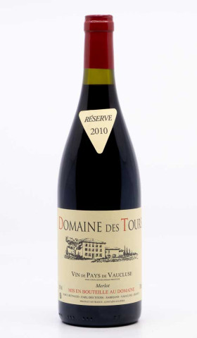 DOMAINE DES TOURS - Vin de Pays de Vaucluse Merlot 2010