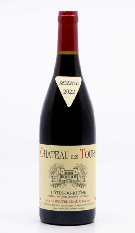 CHÂTEAU DES TOURS - Côtes du Rhône 2022 rouge, vin  de côtes du rhône
