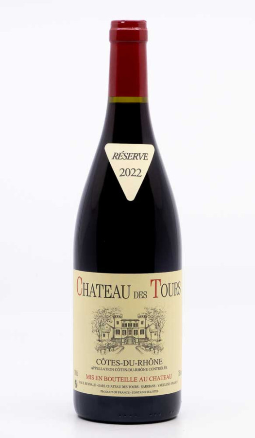 CHÂTEAU DES TOURS - Côtes du Rhône 2022 rouge, vin  de côtes du rhône