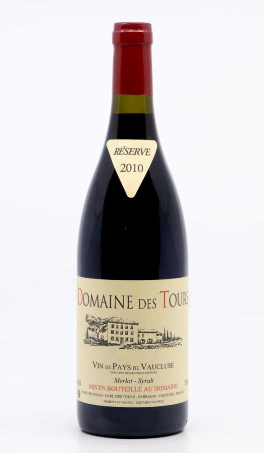 DOMAINE DES TOURS - Vin de Pays de Vaucluse Merlot Syrah 2010