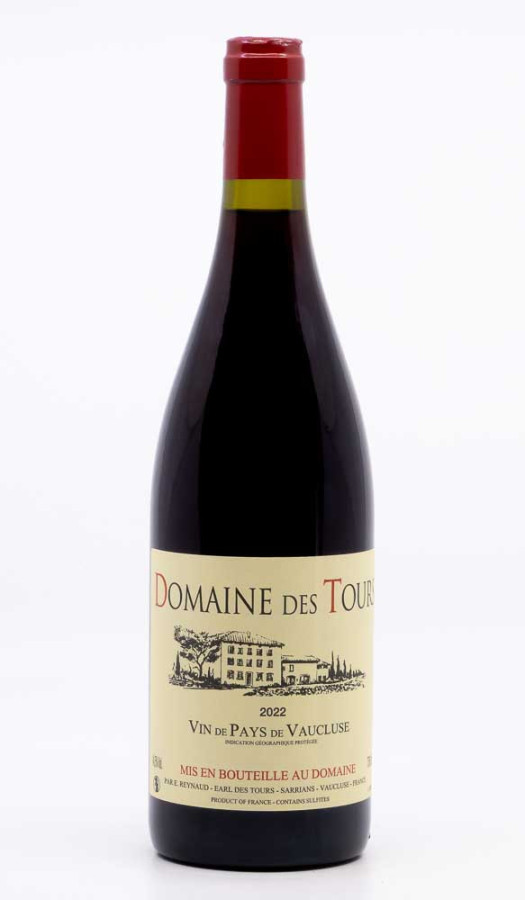 DOMAINE DES TOURS - Vin de Pays de Vaucluse 2022 rouge, vin  de vin de pays de vaucluse