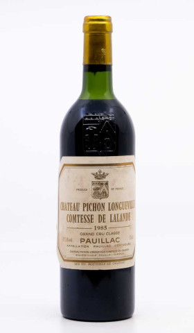 CHÂTEAU PICHON LONGUEVILLE COMTESSE DE LALANDE - Pauillac 1985 red, wine  from pauillac