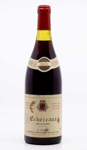 JAYER JACQUELINE - Echezeaux Grand Cru 1981 rouge, vin grand cru de echezeaux
