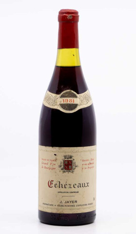 JAYER JACQUELINE - Echezeaux Grand Cru 1981 rouge, vin grand cru de echezeaux