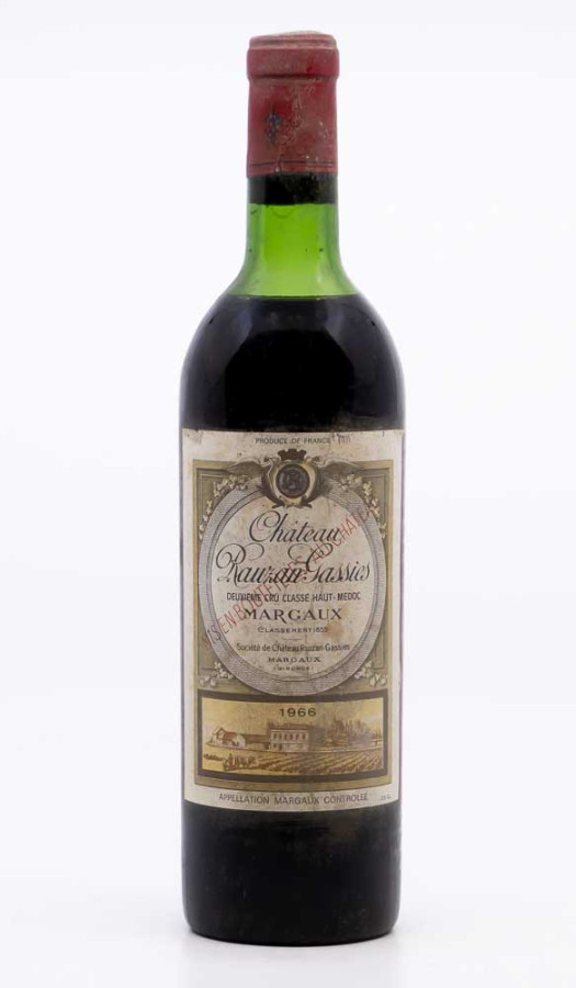 CHÂTEAU RAUZAN GASSIES - Margaux 1966 red, wine  from margaux